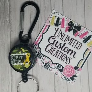 Support our troops keychain